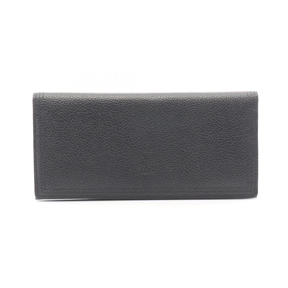 Saint Laurent Paris Bifold Long Wallet Leather Black